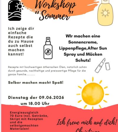 Workshop Sommer Workshop Sommer